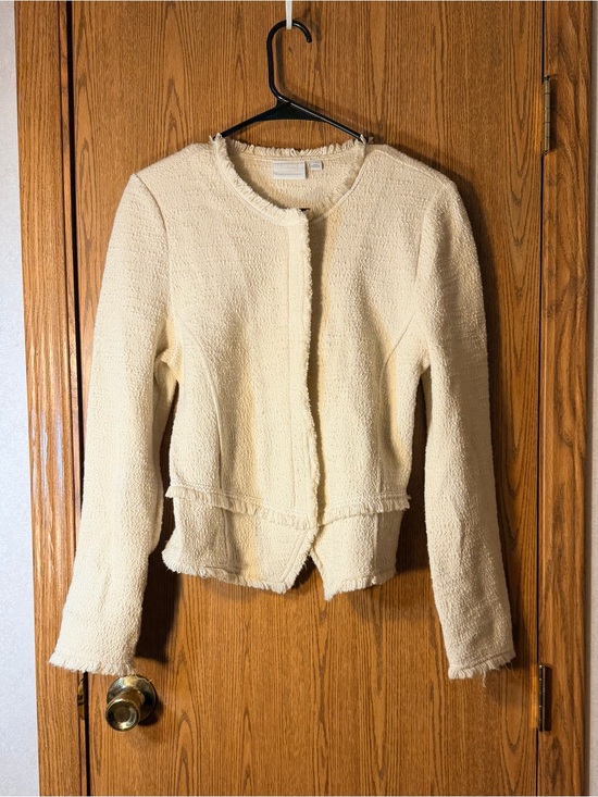 Anthropologie Jackets & Blazers - Anthropologie ett:iwa Bardot Cream Bouclé Tweed Blazer